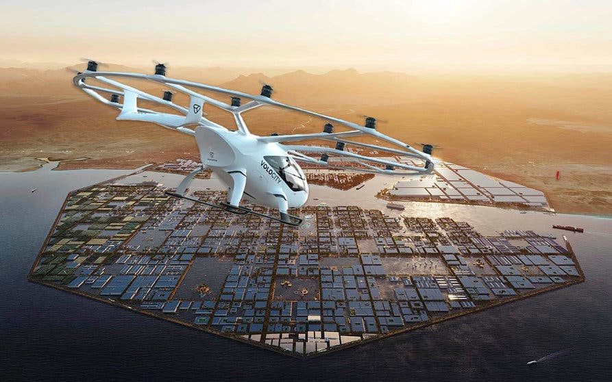  Volocopter conectará el núcleo de desarrollo urbano de Neom The Line, la ciudad industrial renovada de OXAGON y otros destinos regionales con un servicio formado por aviones eléctricos eVTOL. 