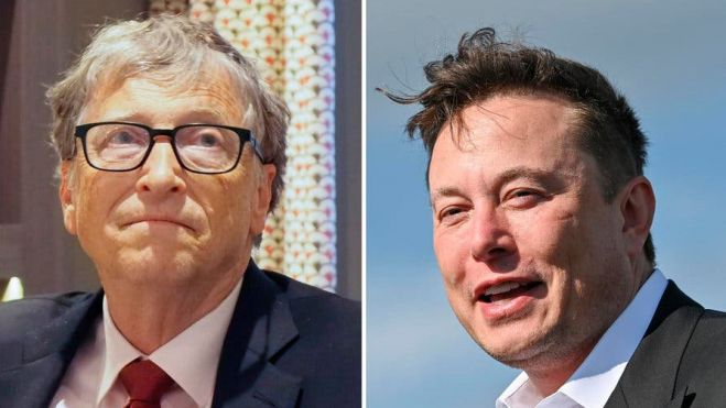Bill Gates, cofundador de Microsoft, y Elon Musk,fundador del fabricante de vehículos eléctricos. Bill Gates, cofundador de Microsoft, y Elon Musk,fundador del fabricante de vehículos eléctricos.