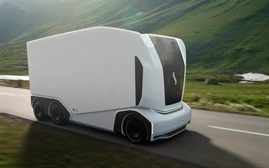  El T-Pod de Einride es un camión eléctrico y autónomo del nivel 5, que prescinde de la cabina del conductor. 