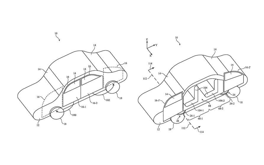  El Apple Car dispondrá de una apertura de puertas correderas del todo singulares. 