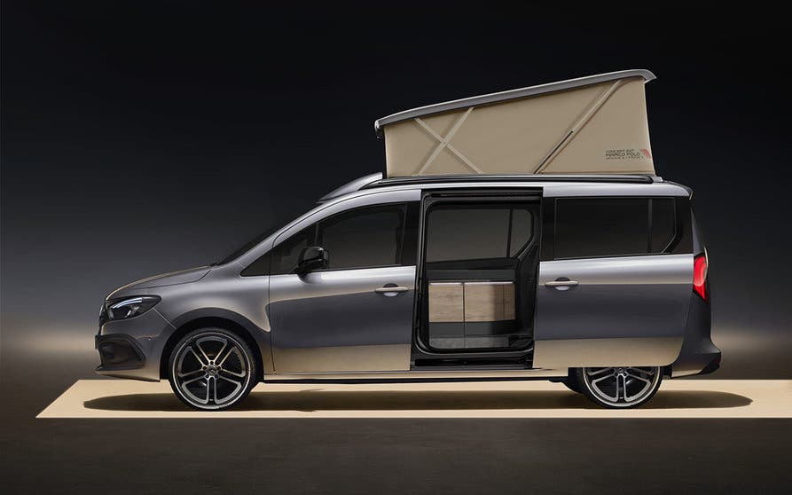  Mercedes presenta la Concept EQT Marco Polo, su furgoneta camperizada eléctrica de acceso 