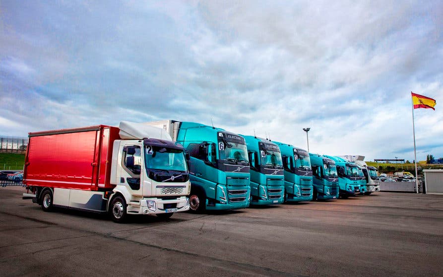  La gama de camiones 100% eléctricos de Volvo Trucks en el Circuito de Jarama en Madrid. 