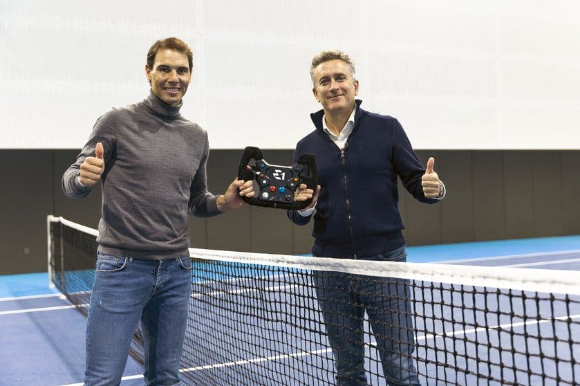 Rafa Nadal y Alejandro Agag, cofundador y presidente de E1. Foto: Tomàs Moyá. 