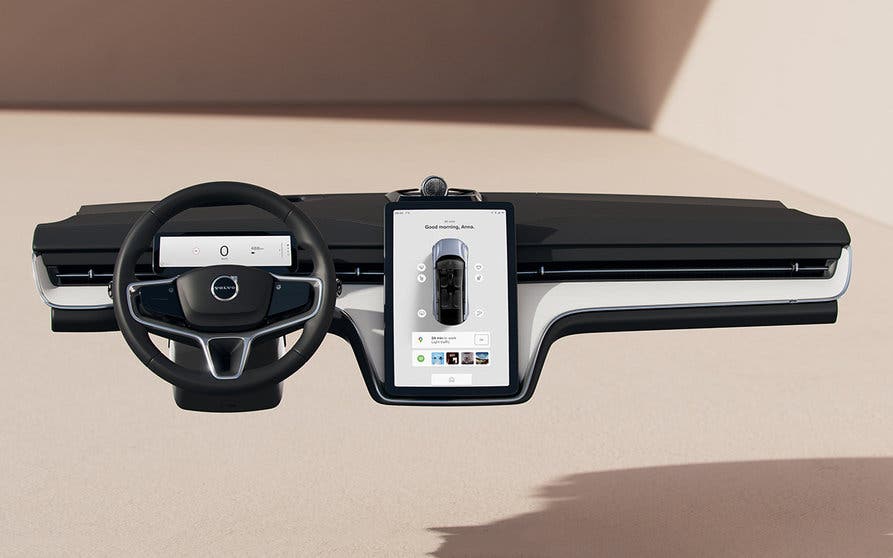  El Volvo EX90 eléctrico muestra ahora la configuración de su salpicadero 