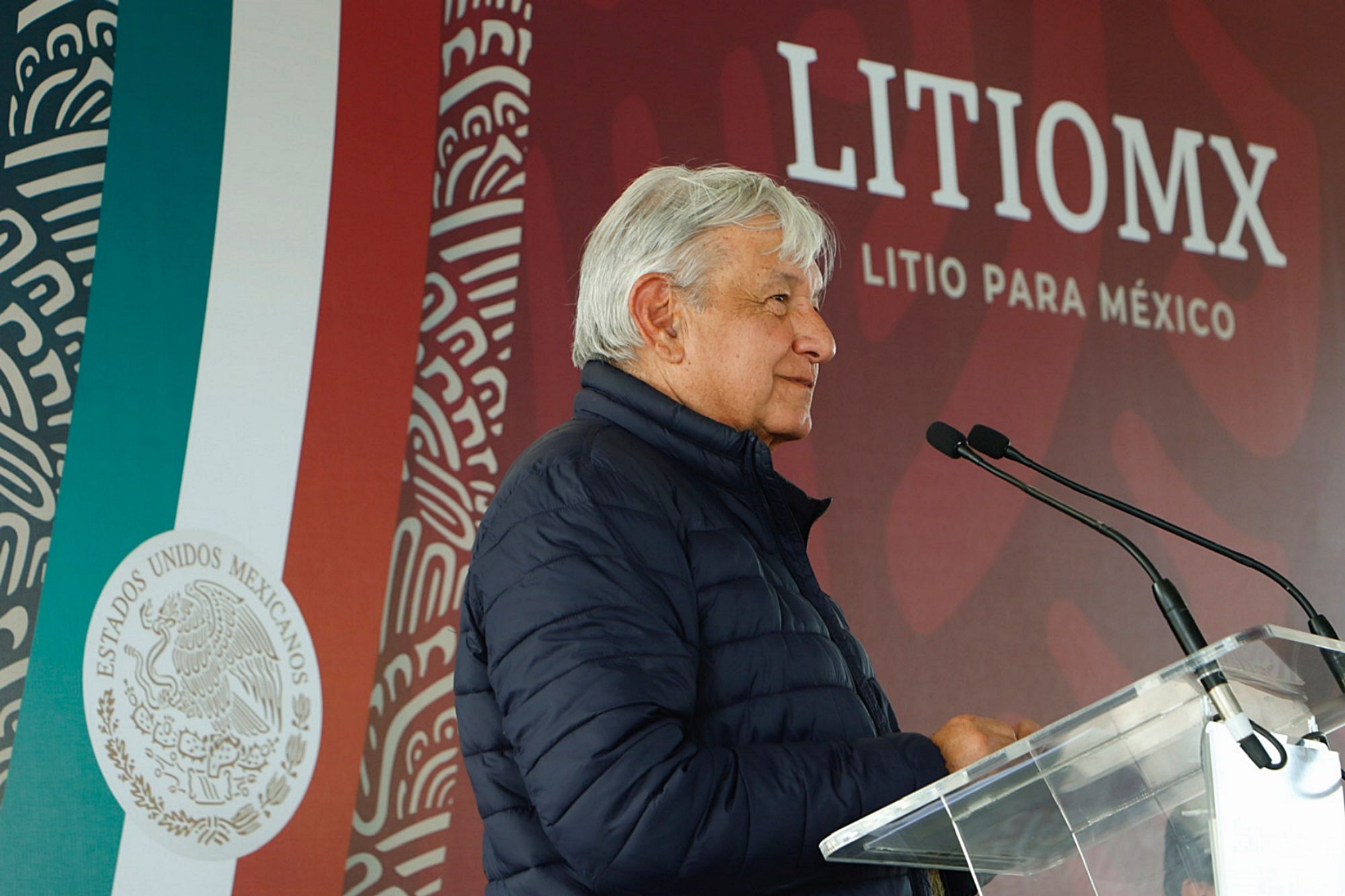 Andrés Manuel López Obrador, presidente de México, durante el anuncio del decreto.