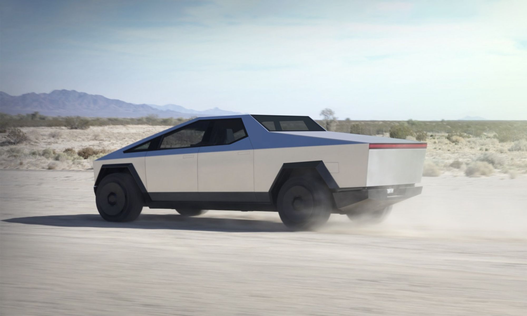 El Tesla Cybertruck contará con un enorme recorrido en altura.