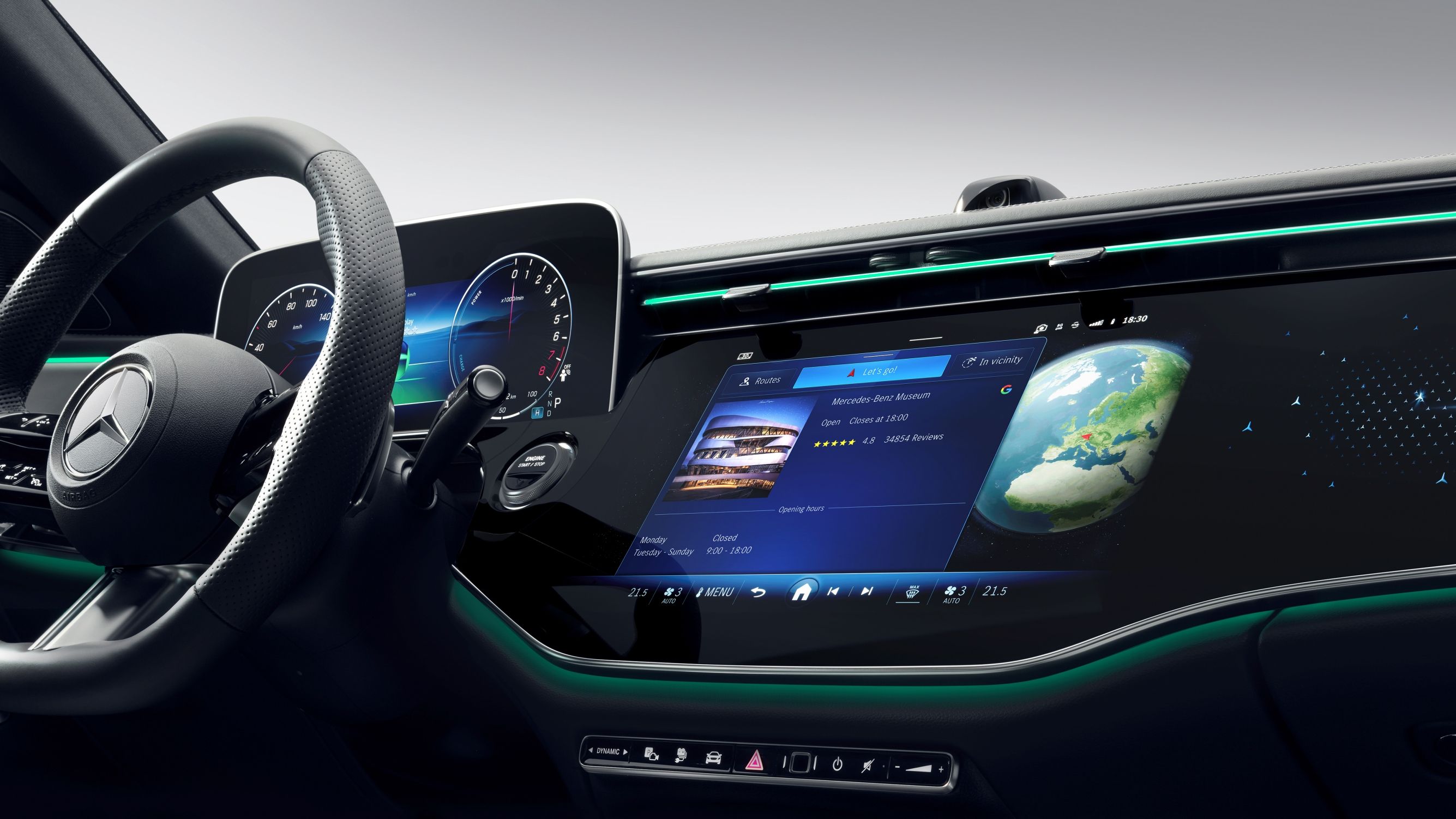 Pantalla Hyperscreen del nuevo Mercedes-Benz Clase E.