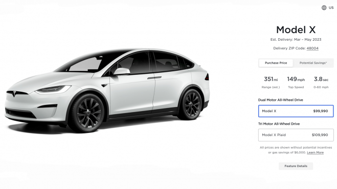 Tesla Model X Configurador