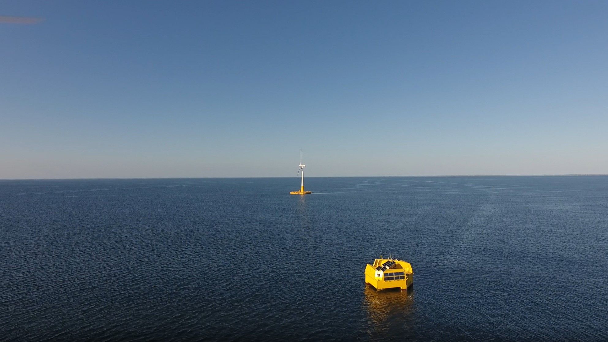 En 2022, Lhyfe creó la primera planta marina de producción de hidrógeno verde./ FLOATGEN (BW Ideol), WAVEGEM (Geps Techno), ©Centrale Nantes.