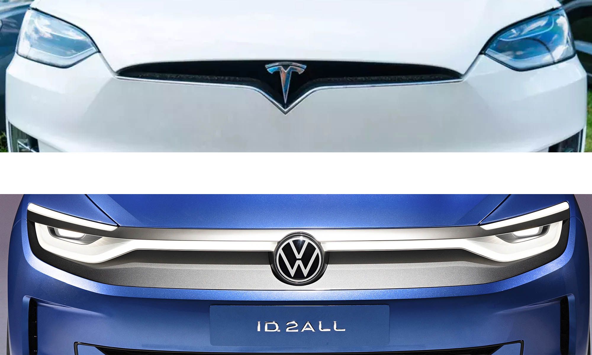 Tesla y Volkswagen aspiran a dominar el segmento de los coches eléctricos de masas.