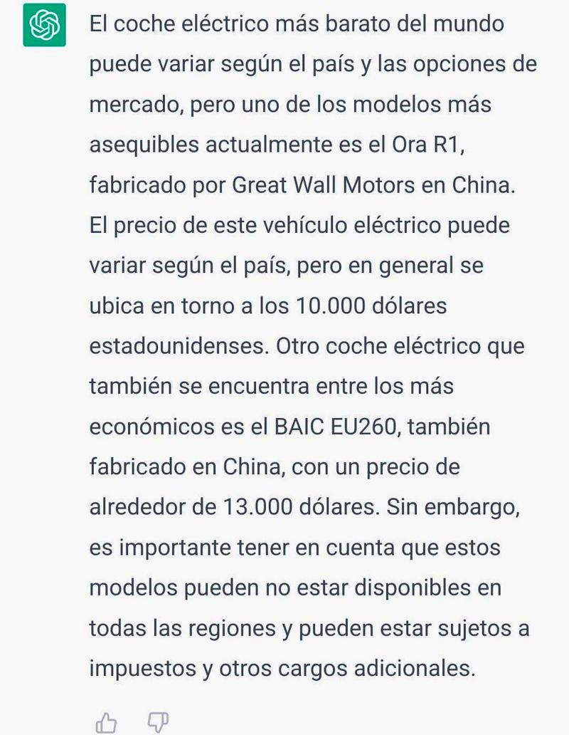 Respuesta de ChatGPT. Respuesta de ChatGPT.