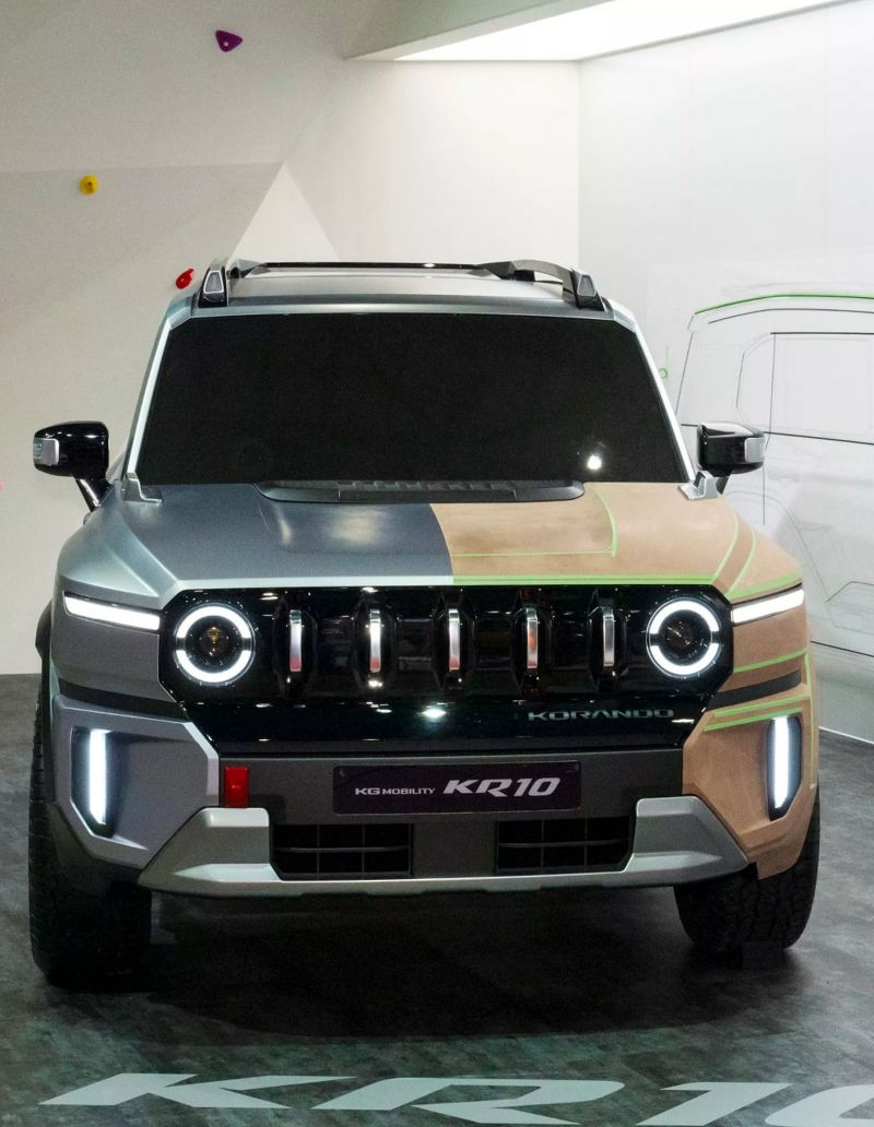 La unidad mostrada del nuevo Korando es una maqueta a escala 11.