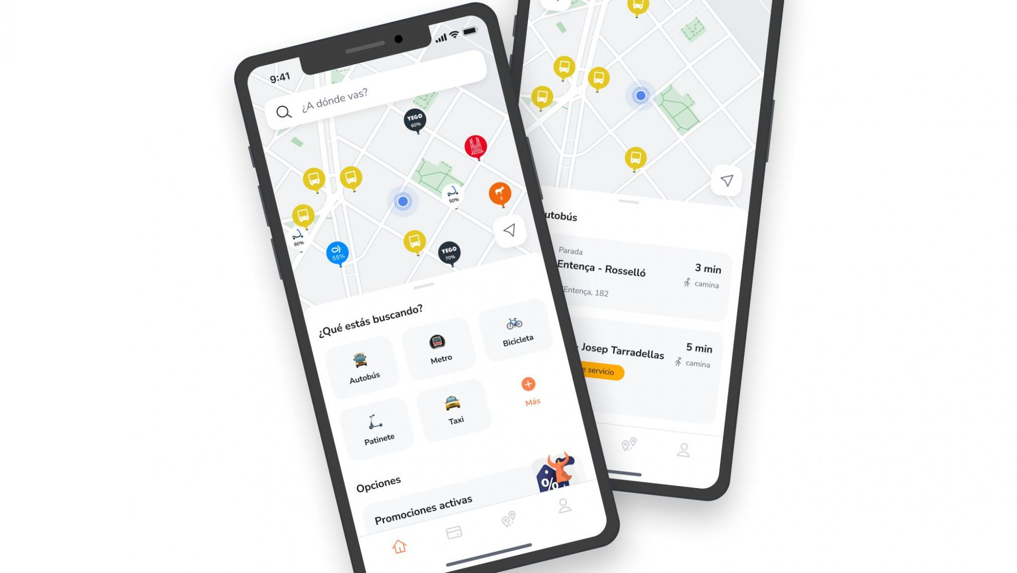 La app incluye geolocalización e incluso posibilidad de pagar el transporte