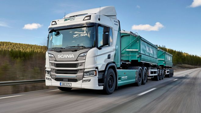 Scania ya ofrece en su gama camiones totalmente eléctricos, además de híbridos.