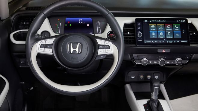 Puesto de conducción del Honda Jazz. Puesto de conducción del Honda Jazz.