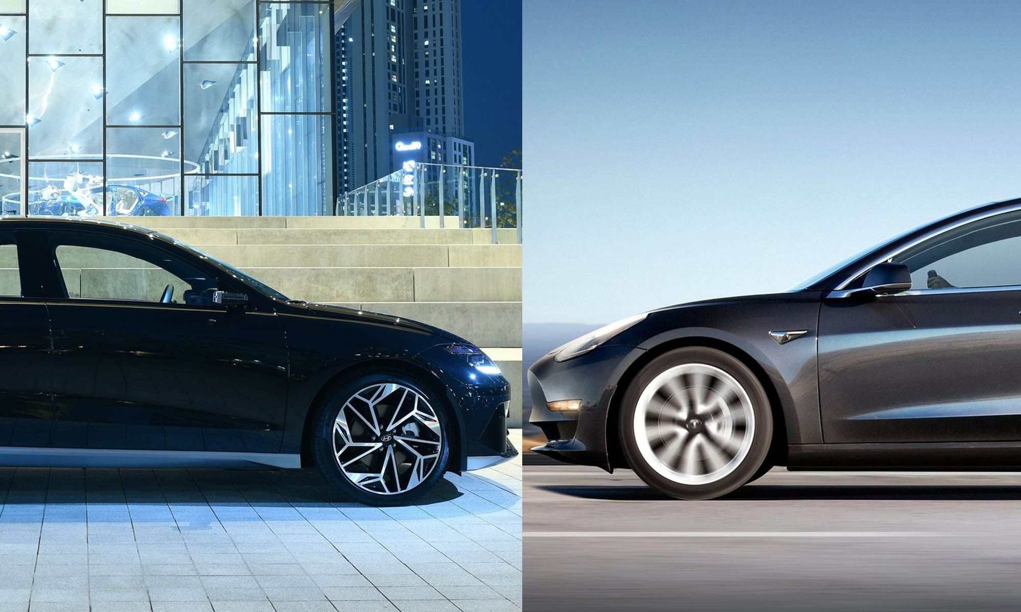 Tesla Model 3 e IONIQ 5, dos berlinas eléctricas al mismo precio, frente a frente.