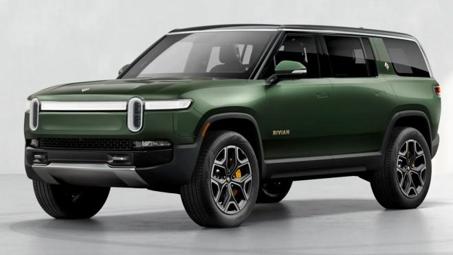 A juzgar por la imagen filtrada, Rivian quiere que el R2 sea un R1S a escala (en la imagen el R1S).