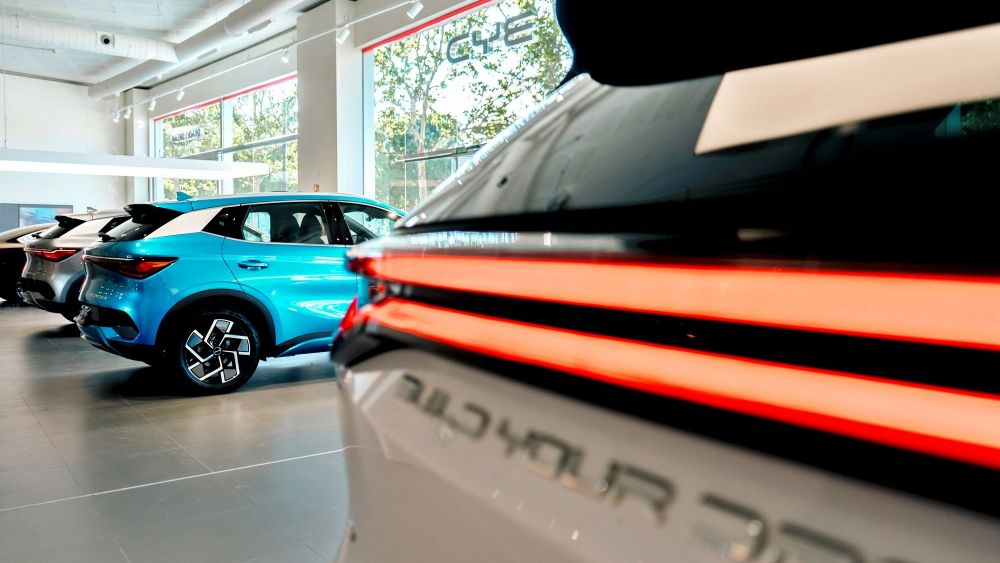 Concesionario de la marca BYD, la segunda con más ventas en coches eléctricos durante febrero, en Madrid. Concesionario de la marca BYD, la segunda con más ventas en coches eléctricos durante febrero, en Madrid.