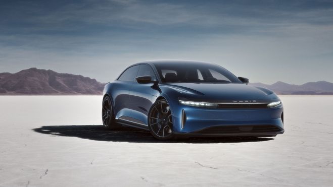 lucid air sapphire salt flats front side