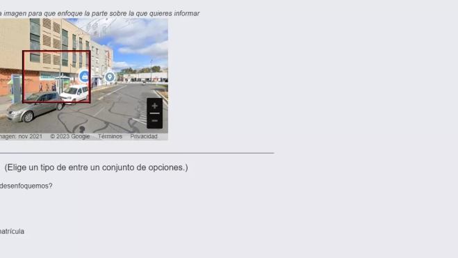 Street View permite acceder a un formulario para eliminar tu coche del mapa. Street View permite acceder a un formulario para eliminar tu coche del mapa.
