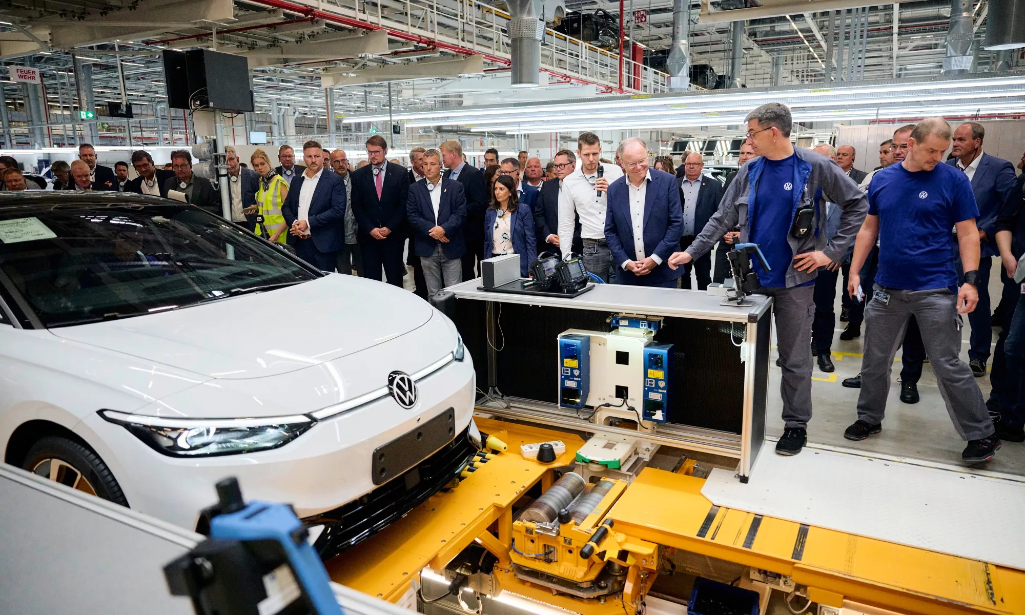 Numerosos asistentes acudieron al arranque, presidido por el CEO de Volkswagen, Thomas Schäfer.