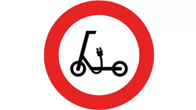 R 118 Entrada prohibida a vehículos de movilidad personal