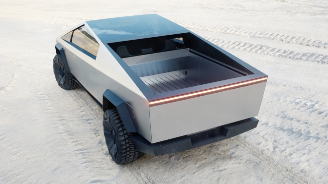 Tesla Cybertruck Trasera Tesla Cybertruck Trasera
