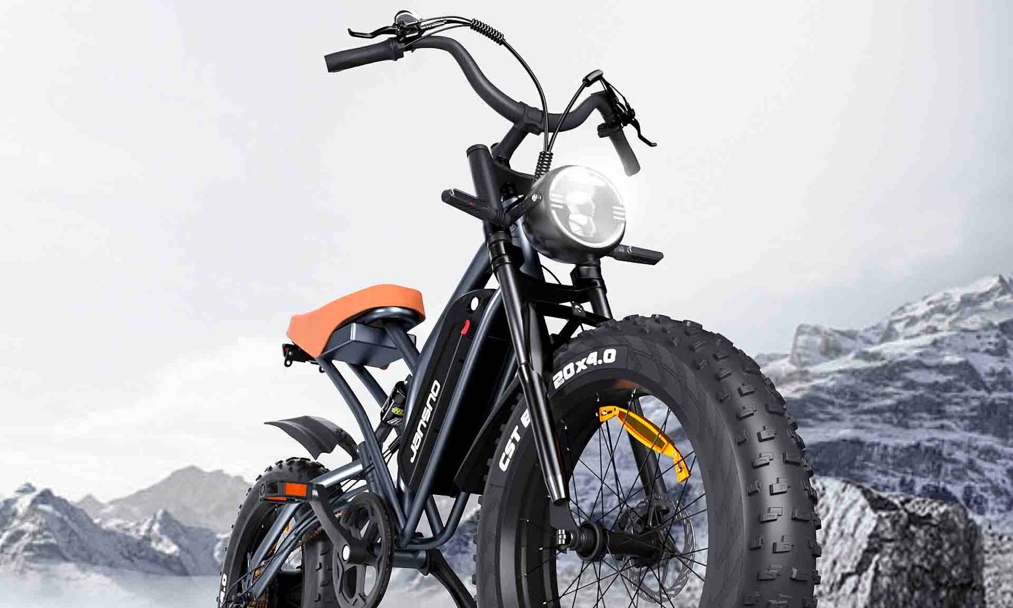 Se articula en torno al concepto de una 'fat bike', con gruesos neumáticos orientados al uso fuera de la carretera.