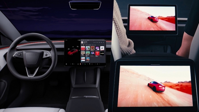 Su interior tiene ahora un nuevo volante, una línea de led a color que da más ambiente y una nueva pantalla trasera. Su interior tiene ahora un nuevo volante, una línea de led a color que da más ambiente y una nueva pantalla trasera.
