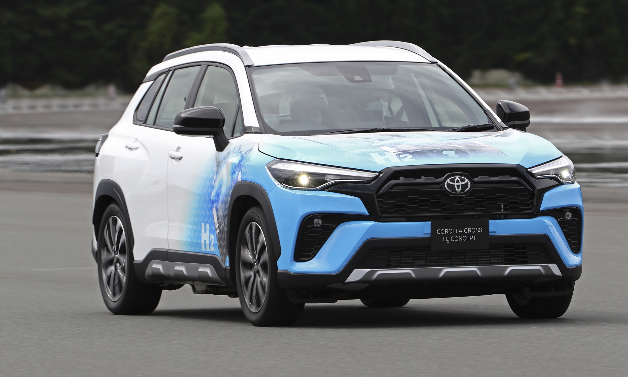 En la imagen, prototipo del Toyota Corolla Cross H2 Concept.