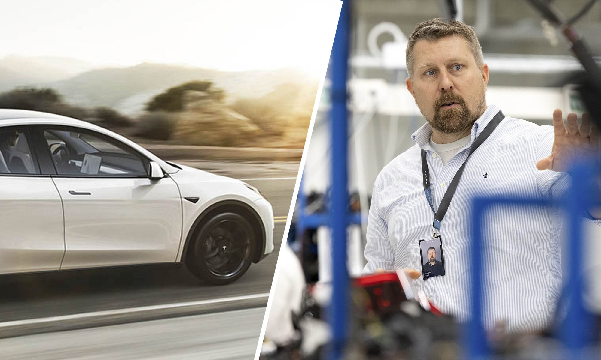 Anders Bell, jefe de Investigación y Desarrollo de Volvo y propietario de un Tesla Model Y.