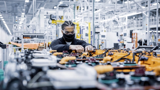 Fabricación de baterías destinadas a vehículos eléctricos. 