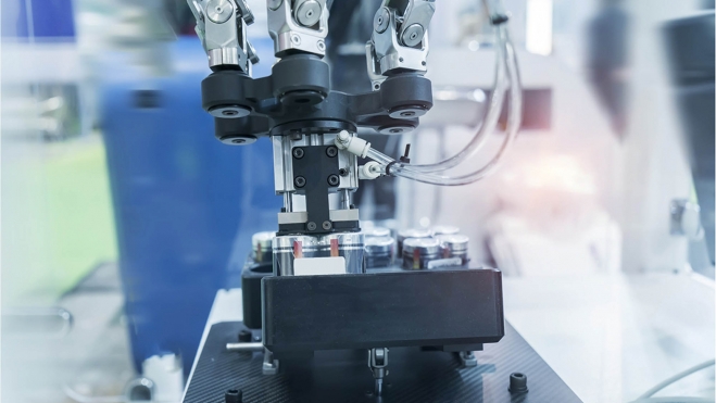 Esta máquina utiliza inteligencia artificial para la fabricación industrial de baterías. Esta máquina utiliza inteligencia artificial para la fabricación industrial de baterías.