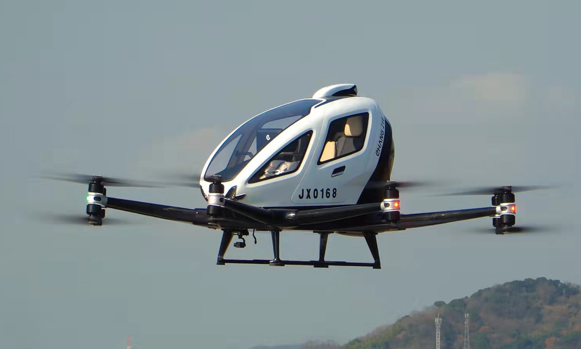 EH216 S es el primer eVTOL certificado en China para operar como taxi volador.