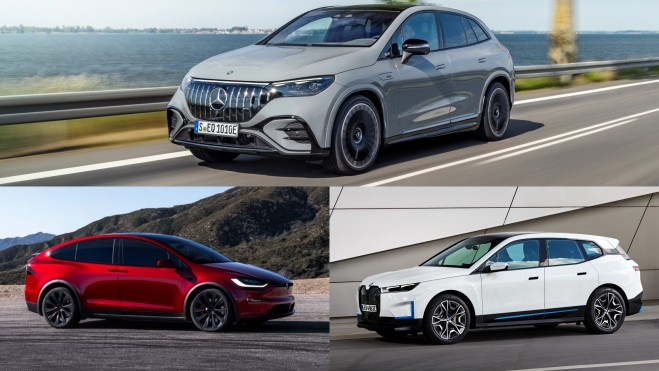 Mercedes EQE, Tesla Model X y BMW iX son 3 SUVs eléctricos alrededor de los 5 metros