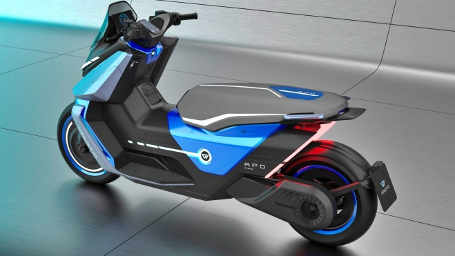 Por concepto responde a la filosofía de un scooter de tipo urbano de proporciones GT.