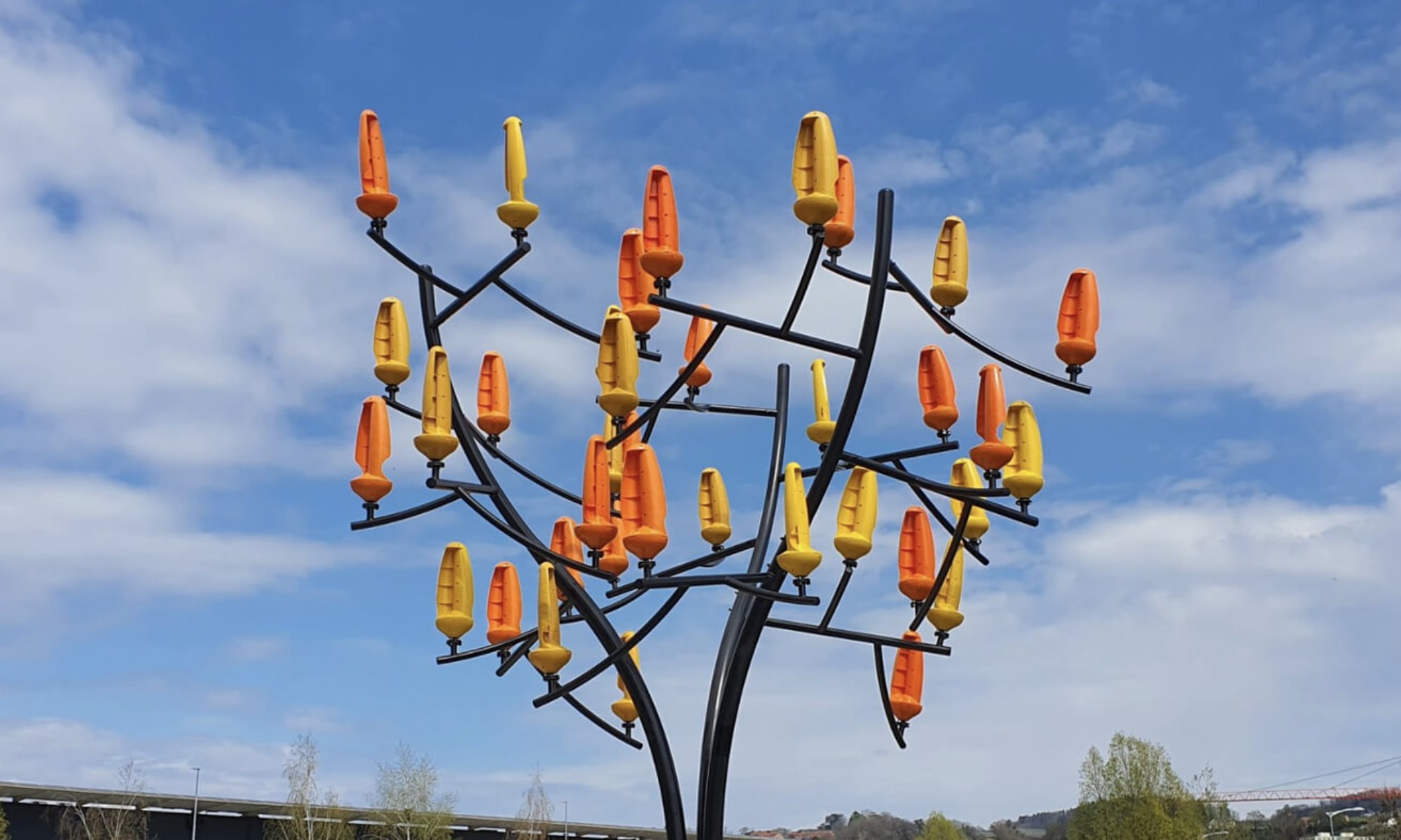 Este árbol de mentira posee unas hojas con capacidad para generar electricidad.