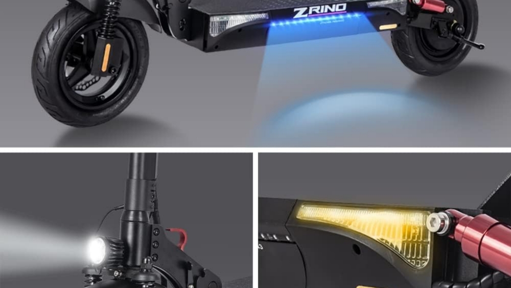 El ZWHEEL ZRino SE tiene iluminación por todos los costados, desde intermitentes, hasta luces estáticas a lo lados.