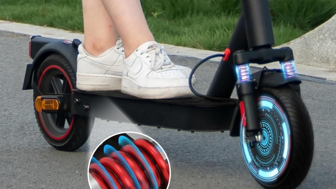 Las características de este scooter eléctrico proporcionan una conducción segura y fiable.