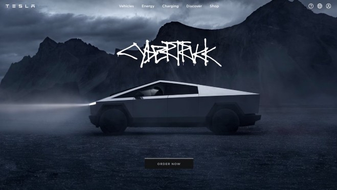 El huevo de pascua que Tesla ha incluido en su página web. El huevo de pascua que Tesla ha incluido en su página web.