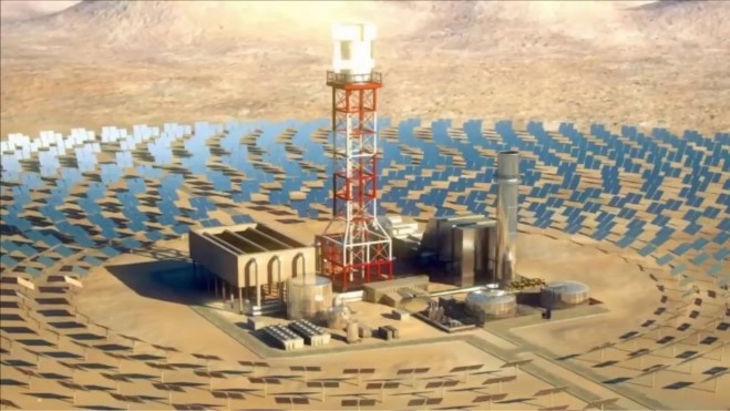 La megatorre solar convencional únicamente obtiene energía por una sola vía