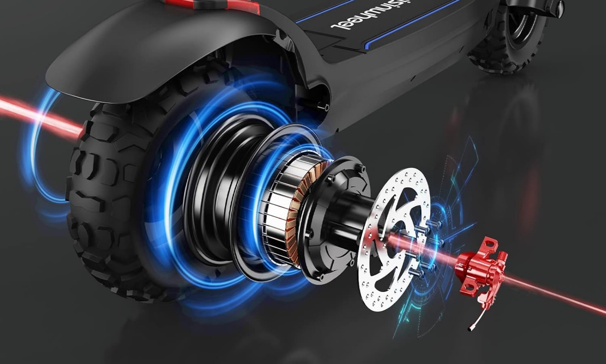 El motor sin escobillas del iSinwheel GT2 permite una potencia máxima de 1500W y una velocidad de 25 km/h limitada por ley.