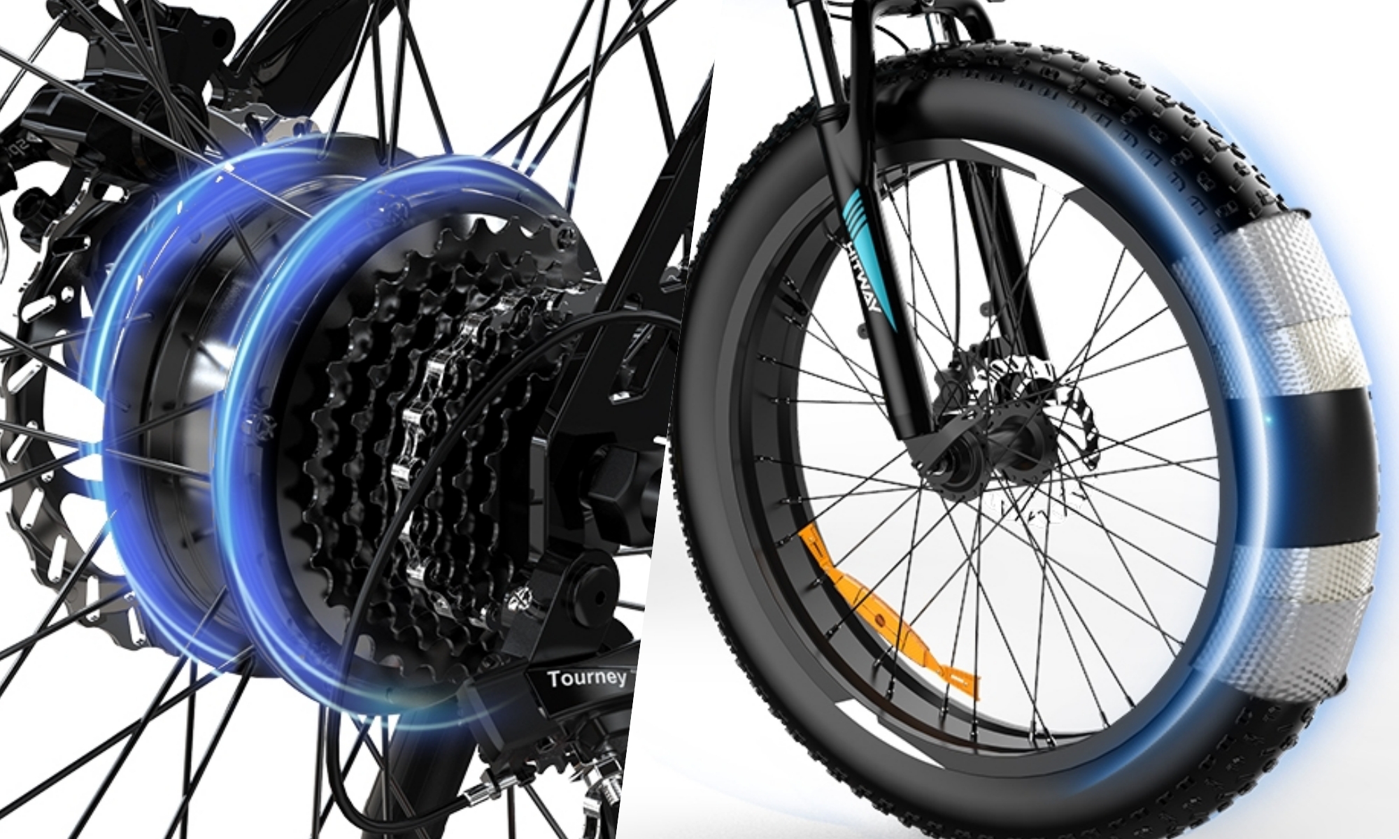 Con 7 velocidades manuales y unas ruedas así de gruesas, esta bicicleta te llevará por cualquier sendero o camino con seguridad.