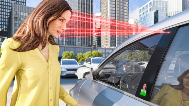 Las cámaras integradas en el marco permiten el acceso al vehículo de las personas autorizadas.