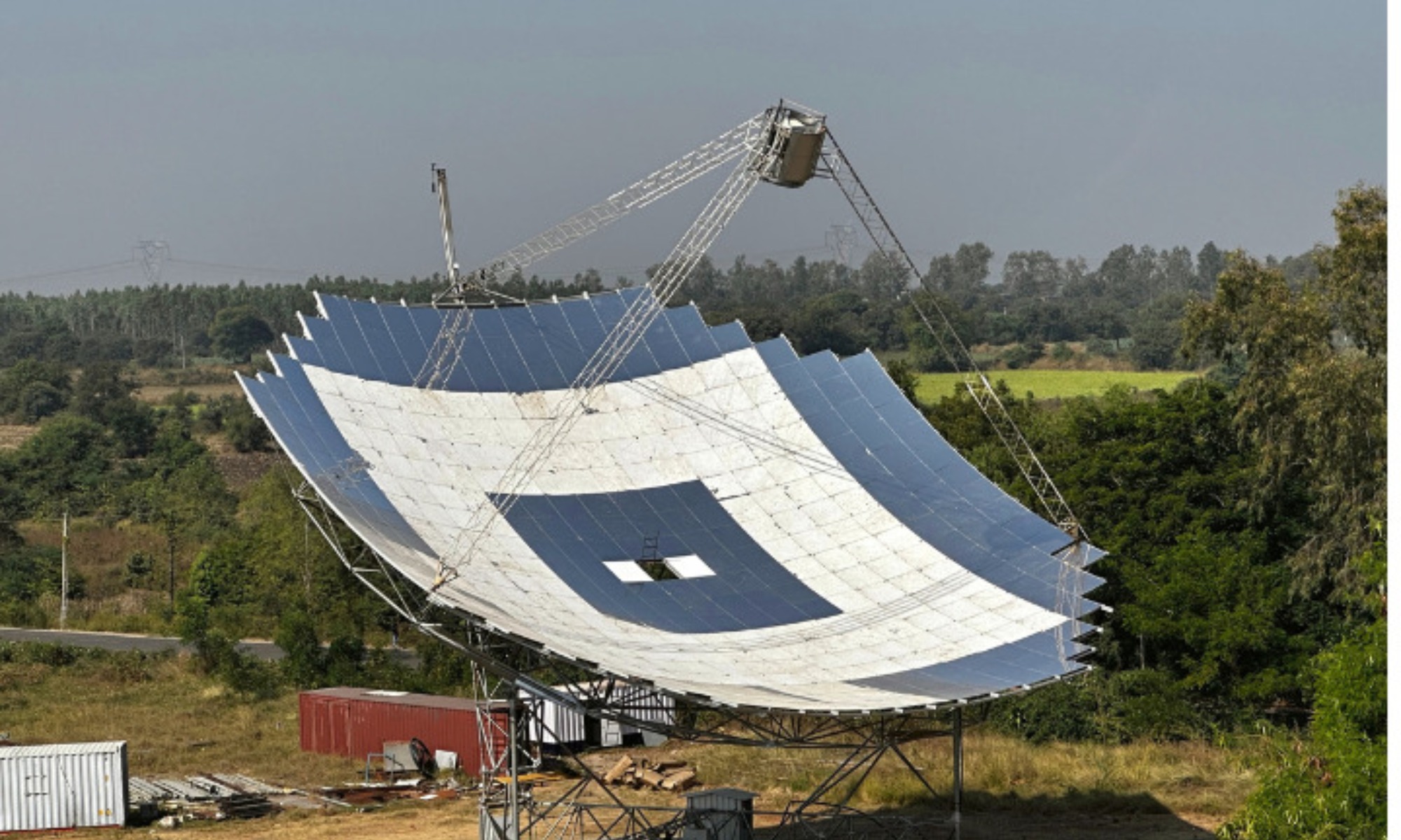 El concentrador solar permite la obtención de electricidad por medios renovables.