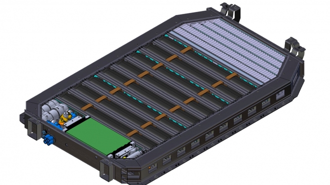 Así se integraría el sistema cuando hablamos de batería estructural.