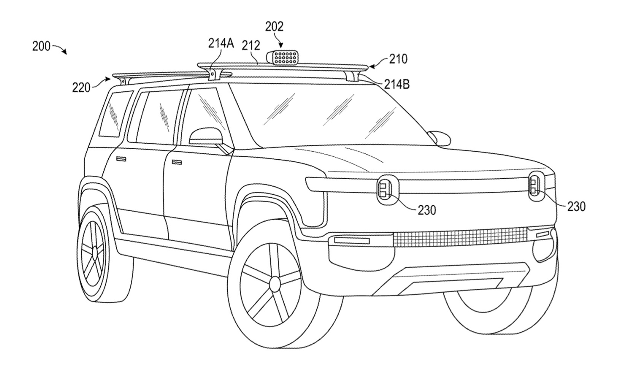 Rivian ha patentado un sistema de iluminación para sus futuros modelos R2.