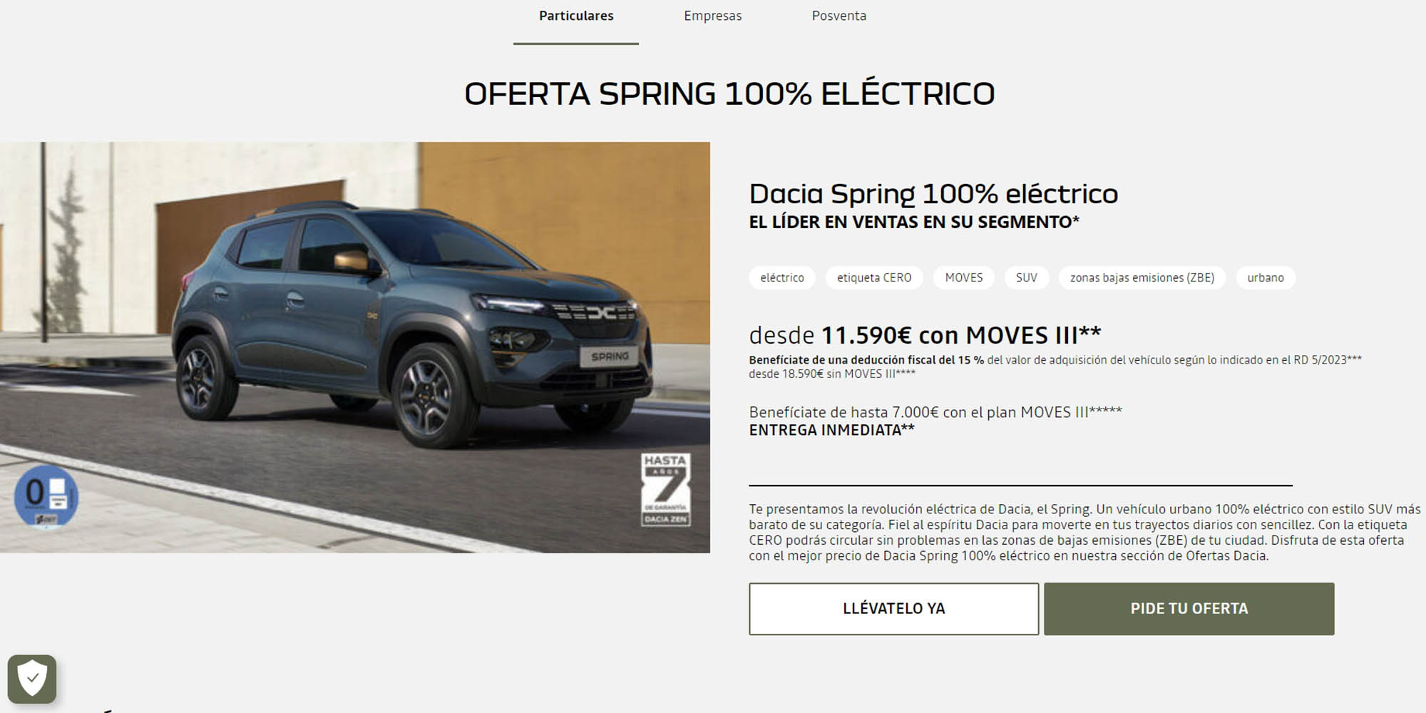 Precio dacia spring coche electrico 2