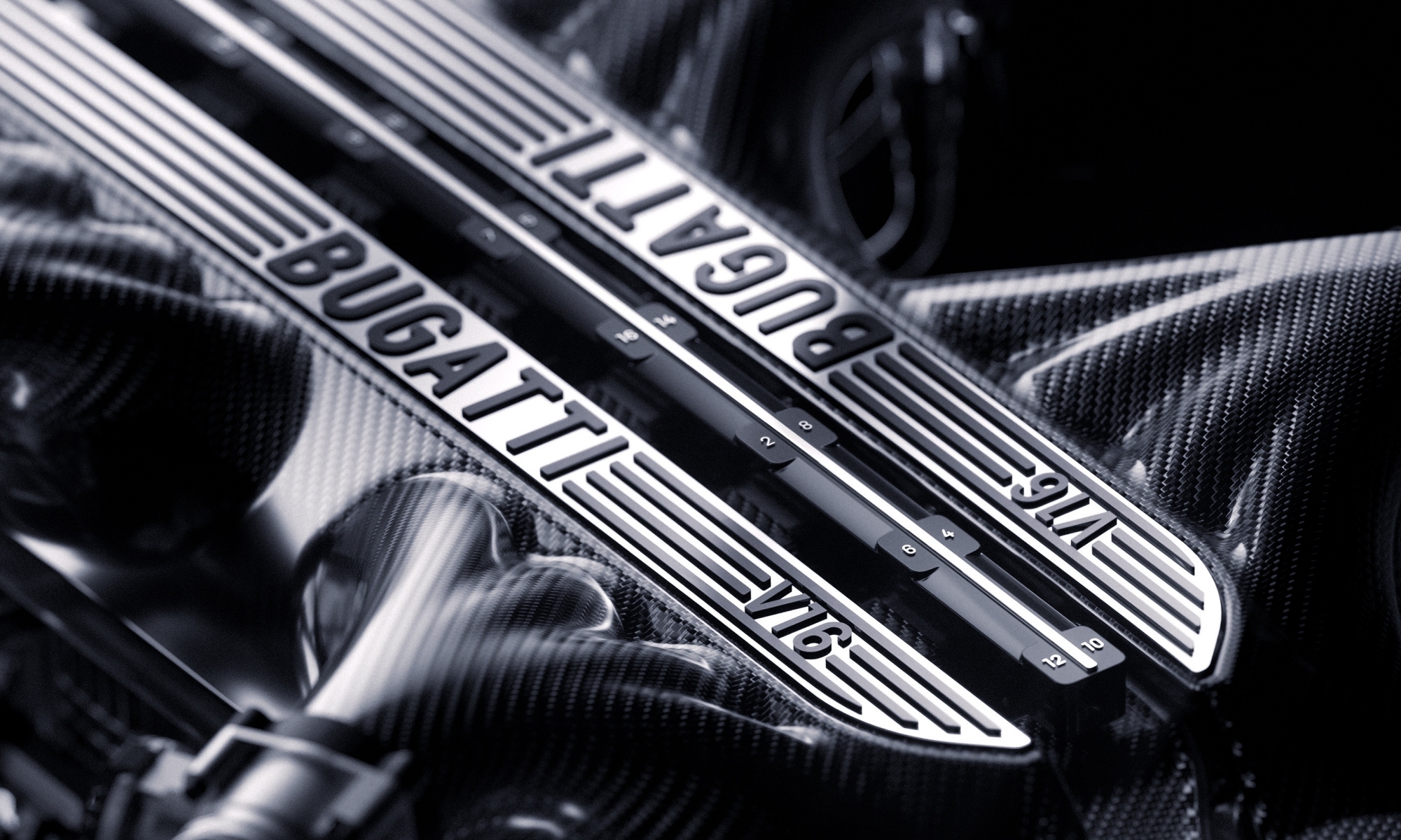 Esta es la primera imagen del nuevo motor de Bugatti.