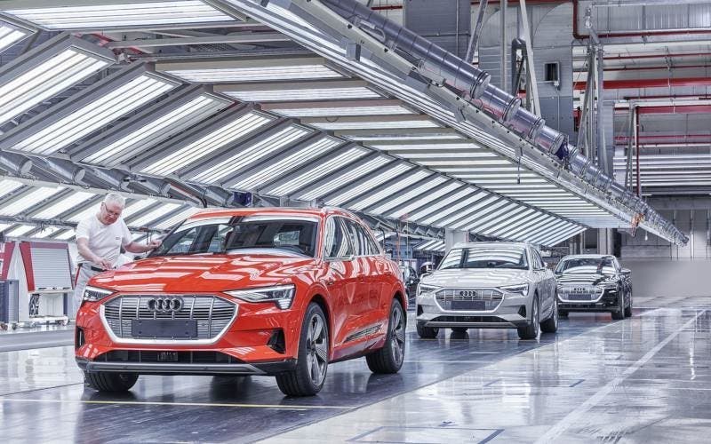  El Audi e-tron utiliza la plataforma PPE del Grupo Volkswagen. 